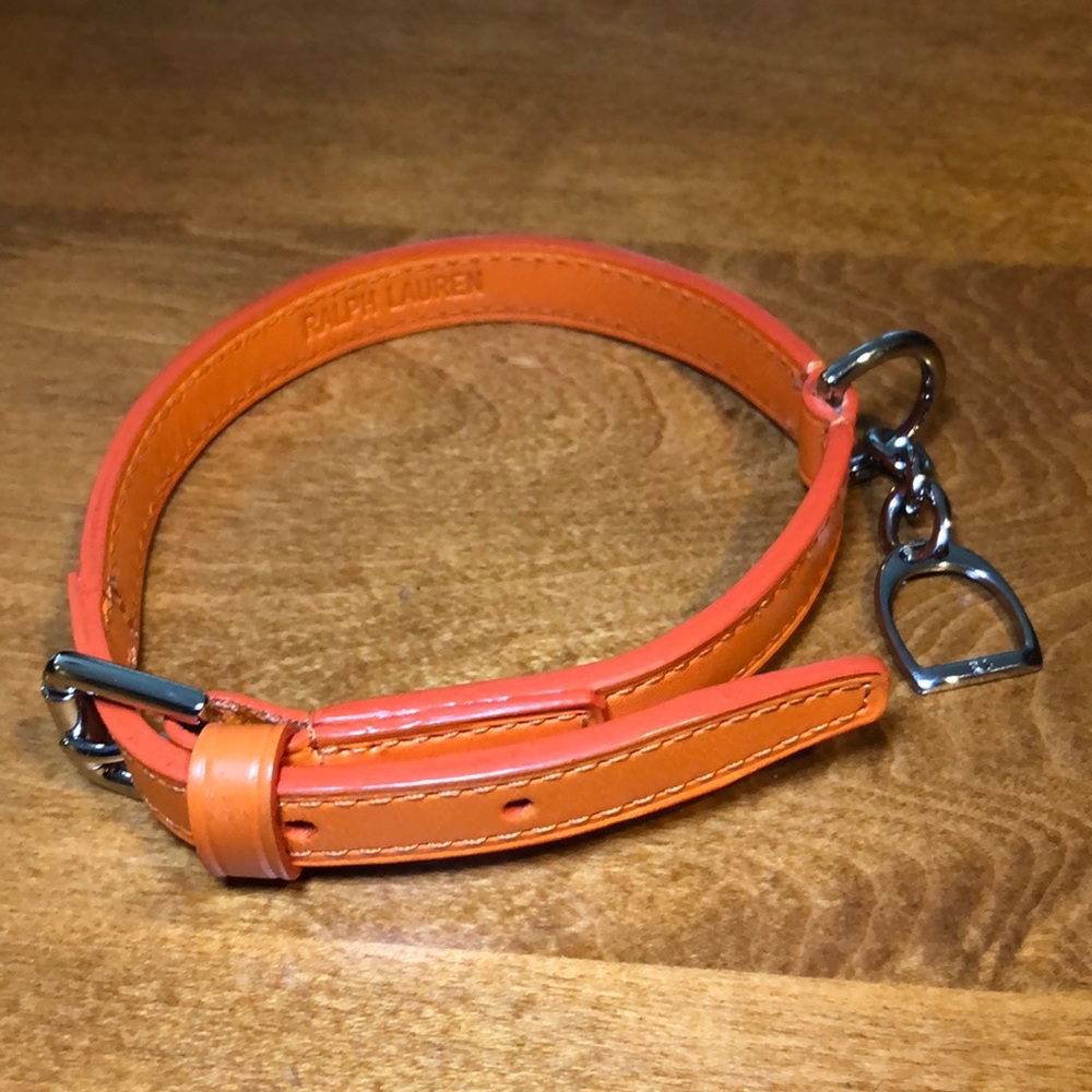 Ralph Lauren Orange Pet Collar
